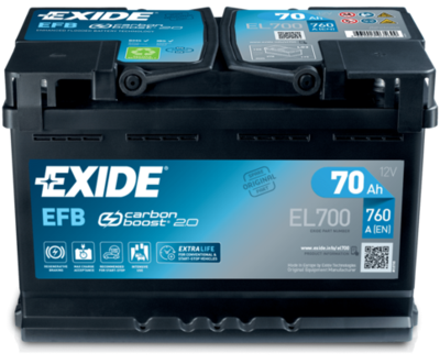 Стартерная аккумуляторная батарея EXIDE EL700 для RENAULT MASTER