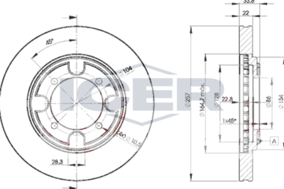 спирачен диск ICER 78BD2830-2