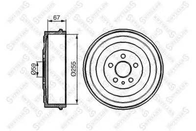 спирачен барабан STELLOX 6026-1902-SX