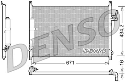 DENSO Kondensator, Klimaanlage