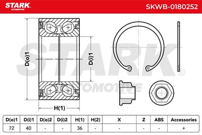 комплект колесен лагер STARK SKWB-0180252