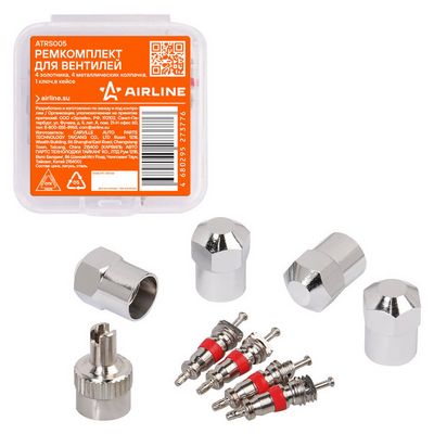 Комплект золотников, сервисный нипель Airline ATRS005