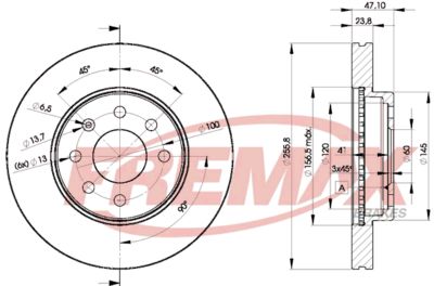 FREMAX BD-2559 Тормозные диски  для DAEWOO MUSSO (Деу Муссо)