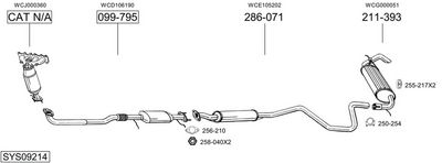 ABGASANLAGE BOSAL SYS09214