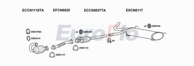 EuroFlo Exhaust System CNREL22D 6004