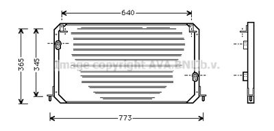 Конденсатор, кондиционер AVA QUALITY COOLING TO5192 для TOYOTA CAMRY