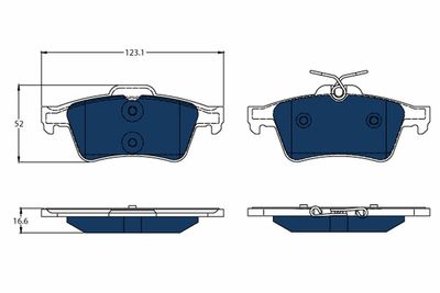 Brake Pad Set, disc brake GDB1621BTE