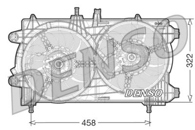 DENSO DER13008 Вентилятор системы охлаждения двигателя  для LANCIA MUSA (Лансиа Муса)