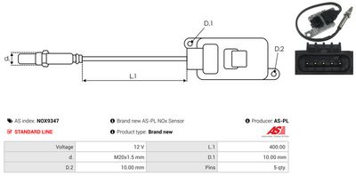SENZOR NOX INJECTIE ADITIV AS-PL NOX9347 2