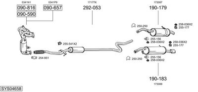 ABGASANLAGE BOSAL SYS04658