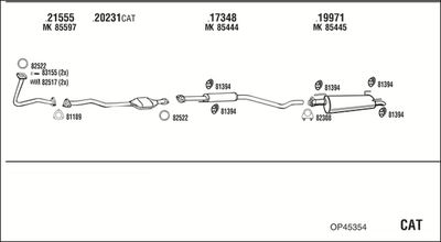 SISTEM DE ESAPAMENT WALKER OP45354