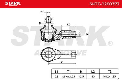 накрайник на напречна кормилна щанга STARK SKTE-0280373