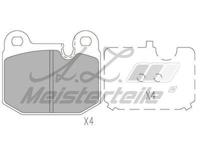 комплект спирачно феродо, дискови спирачки A.Z. Meisterteile AZMT-44-022-1705