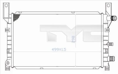 Радиатор, охлаждение двигателя TYC 710-0048 для FORD FIESTA