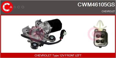 CASCO CWM46105GS Двигун склоочисника для CHEVROLET (Шевроле)