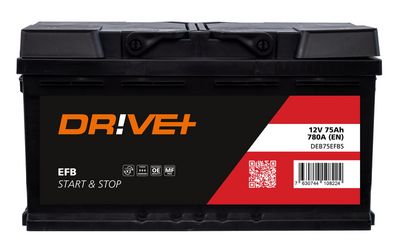 стартов акумулатор DR!VE+ DEB75EFBS