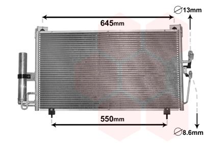 Конденсатор, кондиционер VAN WEZEL 32005213 для MITSUBISHI OUTLANDER