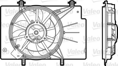 Вентилятор, охлаждение двигателя VALEO 696344 для FORD B-MAX