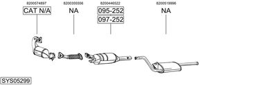 Układ wydechowy BOSAL SYS05299
