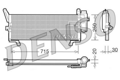 Конденсатор, кондиционер DENSO DCN09095 для FIAT PUNTO