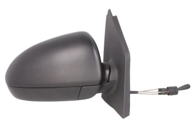 Zijspiegel Rechts (mechanisch, in reliëf, under-coated) past: SMART FORTWO 451 01.07-07.14