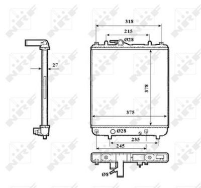 Radiator, engine cooling 53825