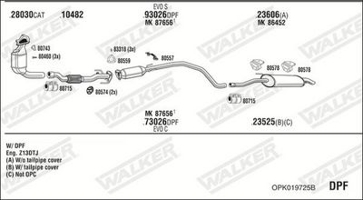 SISTEM DE ESAPAMENT WALKER OPK019725B