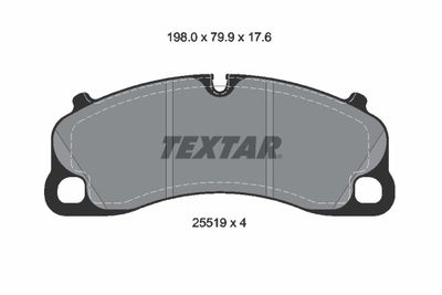 Комплект тормозных колодок, дисковый тормоз TEXTAR 2551901 для PORSCHE 718