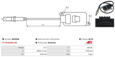 SENZOR NOX INJECTIE ADITIV AS-PL NOX9208 2