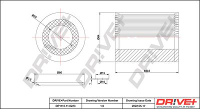 Масляный фильтр Dr!ve+ DP1110.11.0223 для HYUNDAI MATRIX