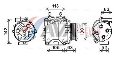 KOMPRESSOR KLIMAANLAGE AVA Clever Choice HDAK237