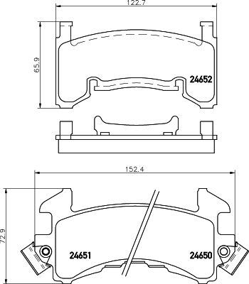 Комплект тормозных колодок, дисковый тормоз MINTEX MDB1595 для CHEVROLET BLAZER