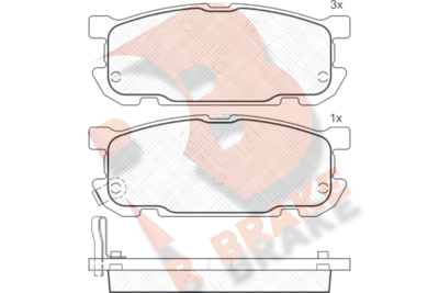 Комплект тормозных колодок, дисковый тормоз R BRAKE RB1541 для MAZDA MX-5
