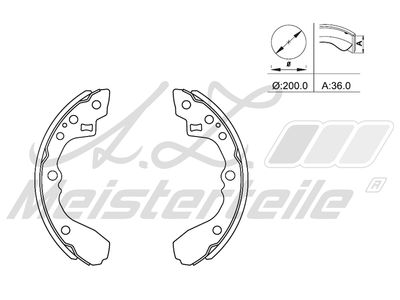 комплект спирачна челюст A.Z. Meisterteile AZMT-44-026-1326
