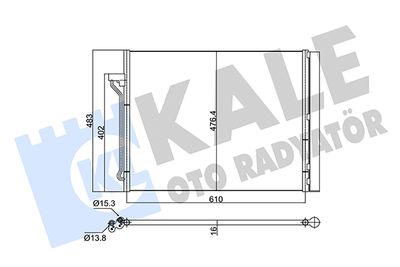 Конденсатор, кондиционер KALE OTO RADYATÖR 345315 для ROLLS-ROYCE DAWN