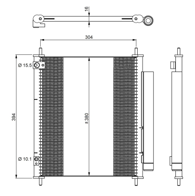 WILMINK GROUP WG2160586 Радиатор кондиционера  для PEUGEOT  (Пежо Ион)