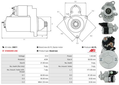 STARTER AS-PL S9011 4