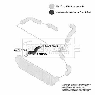 Charge Air Hose Borg & Beck BTH1084