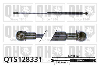 Газовая пружина, крышка багажник QUINTON HAZELL QTS128331 для OPEL KADETT