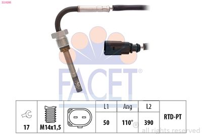 SENZOR TEMPERATURA GAZE EVACUARE FACET 220285