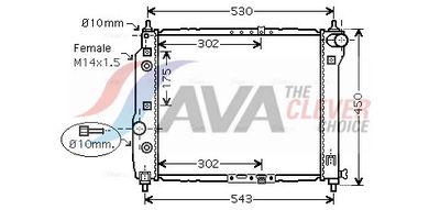радиатор, охлаждане на двигателя AVA Clever Choice DWA2069