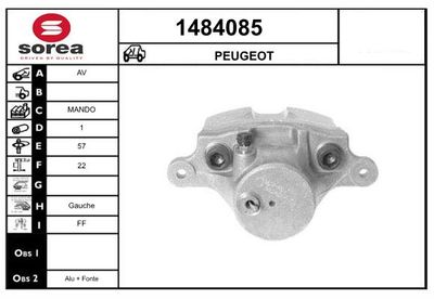 Etrier de frein - PEUGEOT / AV