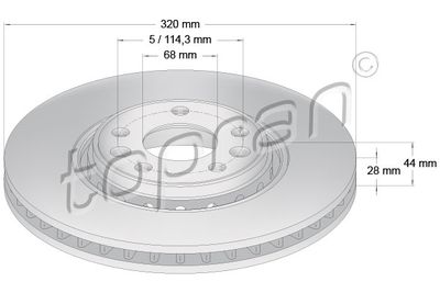 TOPRAN Remschijf COATED (631 151)