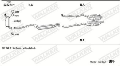Изпускателна система WALKER MBK011234BA