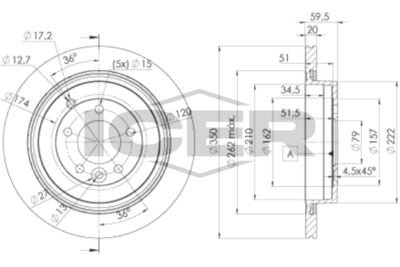 спирачен диск ICER 78BD7363-2