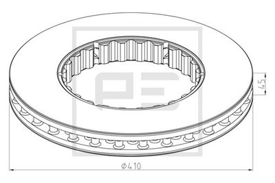 Bromsskiva PE AUTOMOTIVE 146.223-10A