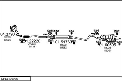SISTEM DE ESAPAMENT MTS OPEL10599A015339