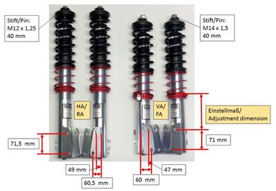 SET SUSPENSIE ARCURI ELICOIDALE / AMORTIZOARE H&R Spezialfedern 291051 1