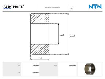 Lager AS-PL ABE9166(NTN)