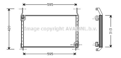 Конденсатор, кондиционер AVA QUALITY COOLING FT5204 для FIAT MAREA